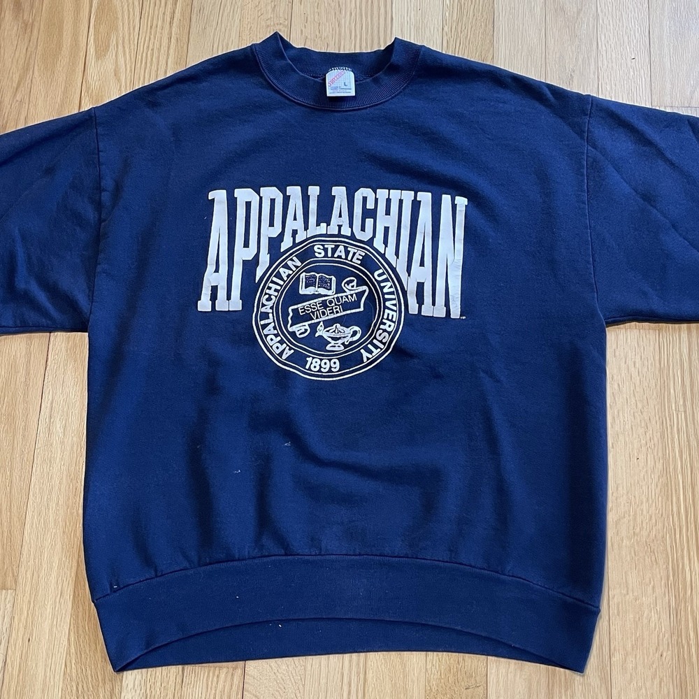 Vintage Appalachian State University Mountaineers Sweatshirt Men L USA MADE